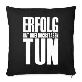 Success Saying for Founder Entrepreneur Startup - Sofa pillowcase 17,3'' x 17,3'' (45 x 45 cm) - black - Front