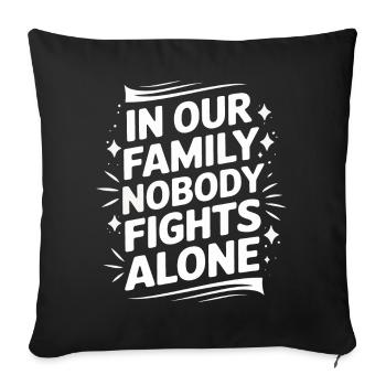 Sensibilisation au cancer Cancer Cancer du sein - Housse de coussin décorative 45 x 45 cm - noir - Devant