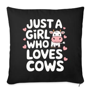 Éleveur de vaches Ferme Éleveur de vaches - Housse de coussin décorative 45 x 45 cm - noir - Devant
