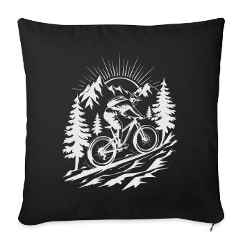 MTB Mountain Bike - Sofa pillowcase 17,3'' x 17,3'' (45 x 45 cm) - black - Front