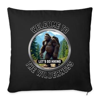Let s Go Hiking - Sofa pillowcase 17,3'' x 17,3'' (45 x 45 cm) - black - Front
