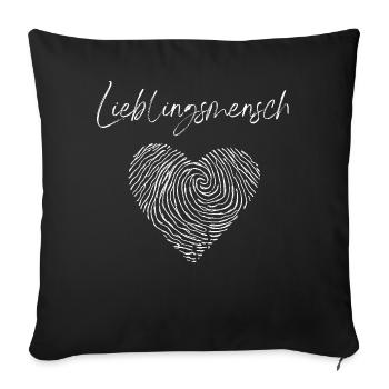 Favorite person - Sofa pillowcase 17,3'' x 17,3'' (45 x 45 cm) - black - Front