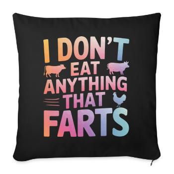 Végétarien Végétalien Végétarien Végétarien - Housse de coussin décorative 45 x 45 cm - noir - Devant