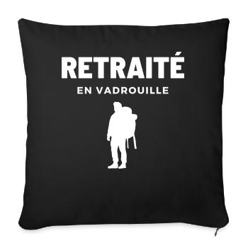 Rentner auf Wanderung Wanderer - Sofakissenbezug 45 x 45 cm - Schwarz - Vorne