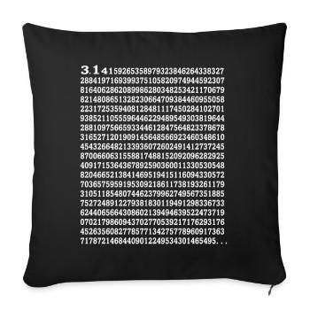 Bonne journée Pi - Housse de coussin décorative 45 x 45 cm - noir - Devant