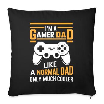 Gamer Dad Shirt, Funny Dad T-Shirt, Father's Day G - Housse de coussin décorative 45 x 45 cm - noir - Devant