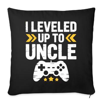 Gaming Errungenschaft Onkel T-Shirt - Sofakissenbezug 45 x 45 cm - Schwarz - Vorne