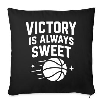 Streben nach dem Basketballsieg - Sofakissenbezug 45 x 45 cm - Schwarz - Vorne
