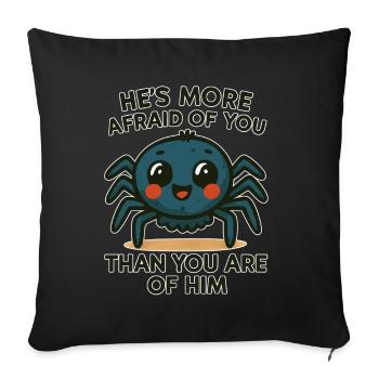Spider Cute Spider Cartoon - Sofa pillowcase 17,3'' x 17,3'' (45 x 45 cm) - black - Front