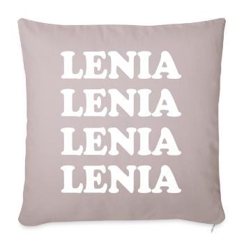 Lenia as a name - Sofa pillowcase 17,3'' x 17,3'' (45 x 45 cm) - light taupe - Front
