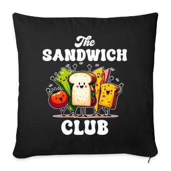 Le Club Sandwich Cartoon - Housse de coussin décorative 45 x 45 cm - noir - Devant