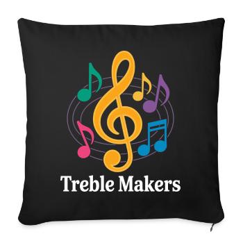 Treble Makers Professeur de musique drôle - Housse de coussin décorative 45 x 45 cm - noir - Devant