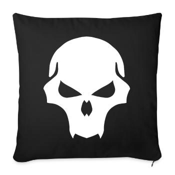 Shadowskull Silhouette - Sofa pillowcase 17,3'' x 17,3'' (45 x 45 cm) - black - Front