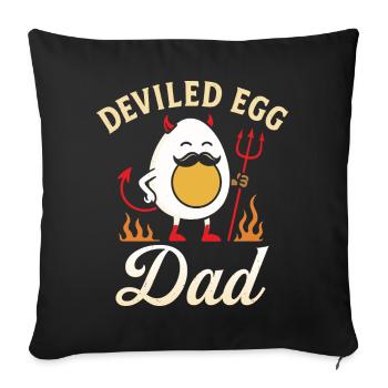 Teuflisches Ei Papa Thanskgiving Abendessen - Sofakissenbezug 45 x 45 cm - Schwarz - Vorne