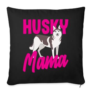 Drôle Husky Husky Propriétaire Husky Propriétaire Cadeau - Housse de coussin décorative 45 x 45 cm - noir - Devant