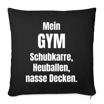 My Gym Shoe Cart Hay Bale Shirt - Sofa pillowcase 17,3'' x 17,3'' (45 x 45 cm) - black - Front