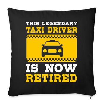 Taxi Taxi Driver - Sofa pillowcase 17,3'' x 17,3'' (45 x 45 cm) - black - Front