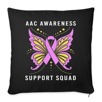 AAC Communication Sign Language SLP - Sofa pillowcase 17,3'' x 17,3'' (45 x 45 cm) - black - Front