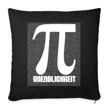 Motif de symboles Pi Nerd - Housse de coussin décorative 45 x 45 cm - noir - Devant