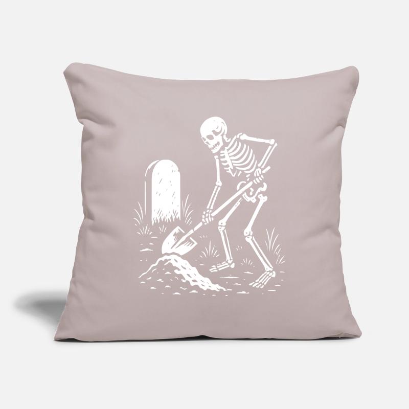 Skeleton Digging in Graveyard Sofa pillowcase 17,3'' x 17,3'' (45 x 45 cm)