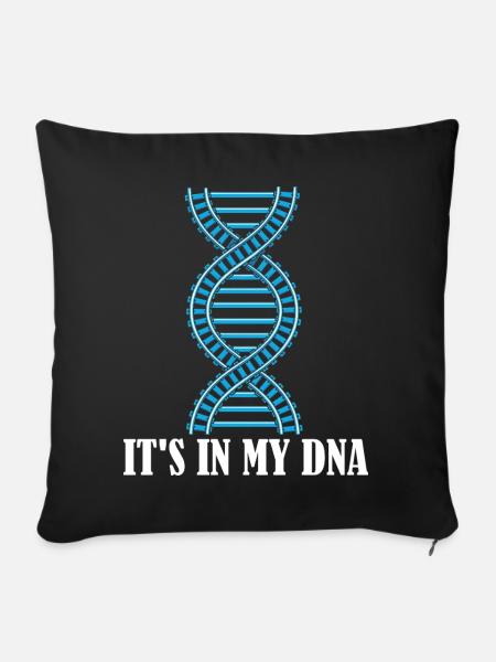 DNA-Zuggleis Eisenbahnfan Eisenbahnliebhaber - Sofakissenbezug 45 x 45 cm - Schwarz