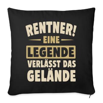 Retraité! Une légende quitte le site - Housse de coussin décorative 45 x 45 cm - noir - Devant