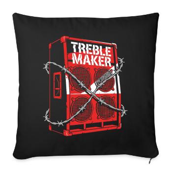 Treble Maker Music Pun Techno Rave - Sofa pillowcase 17,3'' x 17,3'' (45 x 45 cm) - black - Front