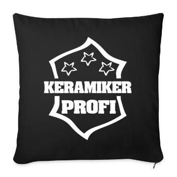 Cadeau pour céramistes - Housse de coussin décorative 45 x 45 cm - noir - Devant