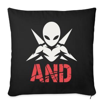 Alien Ninja Emblem - Sofakissenbezug 45 x 45 cm - Schwarz - Vorne