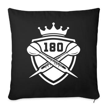 Blason Darts 180 - Housse de coussin décorative 45 x 45 cm - noir - Devant
