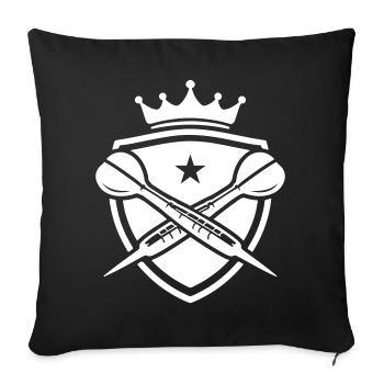 Armoiries de Fléchettes Fléchettes - Housse de coussin décorative 45 x 45 cm - noir - Devant