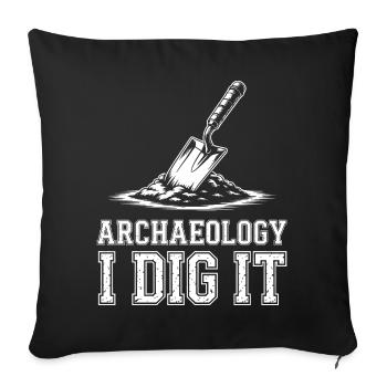 Archéologie Je le creuse Tee - Housse de coussin décorative 45 x 45 cm - noir - Devant