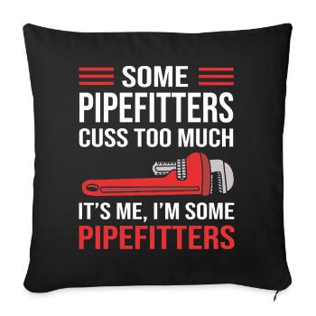 Industrial Locksmith Pipe - Sofa pillowcase 17,3'' x 17,3'' (45 x 45 cm) - black - Front