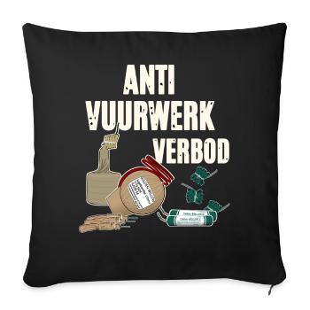 Vuurwerk Pyro - Sofa pillowcase 17,3'' x 17,3'' (45 x 45 cm) - black - Front