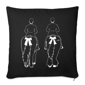KŘIŽERJEJ ... A čěs ! - Housse de coussin décorative 45 x 45 cm - noir - Devant