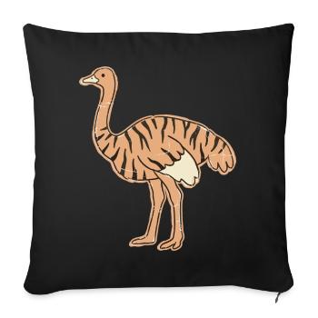 autriche range cartoon rayures Tigrée - Housse de coussin décorative 45 x 45 cm - noir - Devant