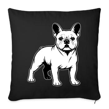 French Bulldog Standing Portrait - Sofa pillowcase 17,3'' x 17,3'' (45 x 45 cm) - black - Front
