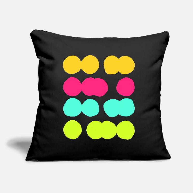 Colourful Abstract Circle Pattern - Fun & Vibrant Sofa pillowcase 17,3'' x 17,3'' (45 x 45 cm)