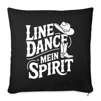 Line Dance Mein Spirit - Sofakissenbezug 45 x 45 cm - Schwarz - Vorne