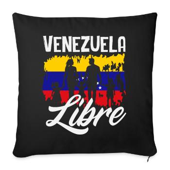 Venezuela Flagge Stolz & Heimat Venezuela - Sofakissenbezug 45 x 45 cm - Schwarz - Vorne