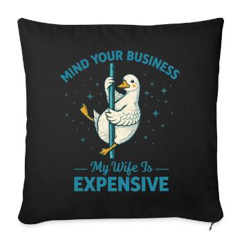 Enten-Stangen-Tanz Humor Ehemann Ehefrau Lustiges Geschenk - Sofakissenbezug 45 x 45 cm - Schwarz - Vorne