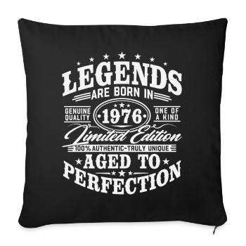 1976 Vintage Vintage Birthday Gift Retro - Sofa pillowcase 17,3'' x 17,3'' (45 x 45 cm) - black - Front