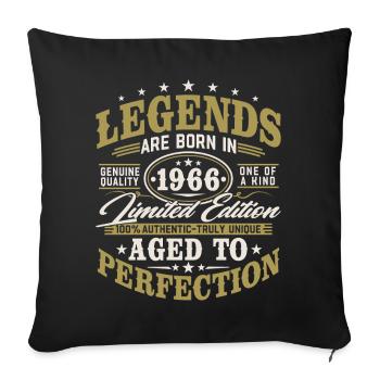 1966 Vintage Vintage Birthday Gift Retro - Sofa pillowcase 17,3'' x 17,3'' (45 x 45 cm) - black - Front
