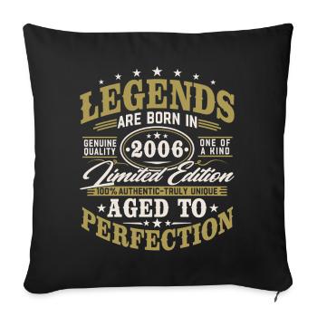 2006 Vintage Vintage Birthday Gift Retro - Sofa pillowcase 17,3'' x 17,3'' (45 x 45 cm) - black - Front