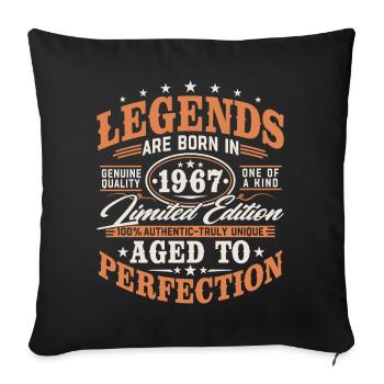 1967 Vintage Vintage Birthday Gift Retro - Sofa pillowcase 17,3'' x 17,3'' (45 x 45 cm) - black - Front