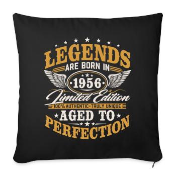 1956 Vintage Born Birthday Vintage Gift - Sofa pillowcase 17,3'' x 17,3'' (45 x 45 cm) - black - Front