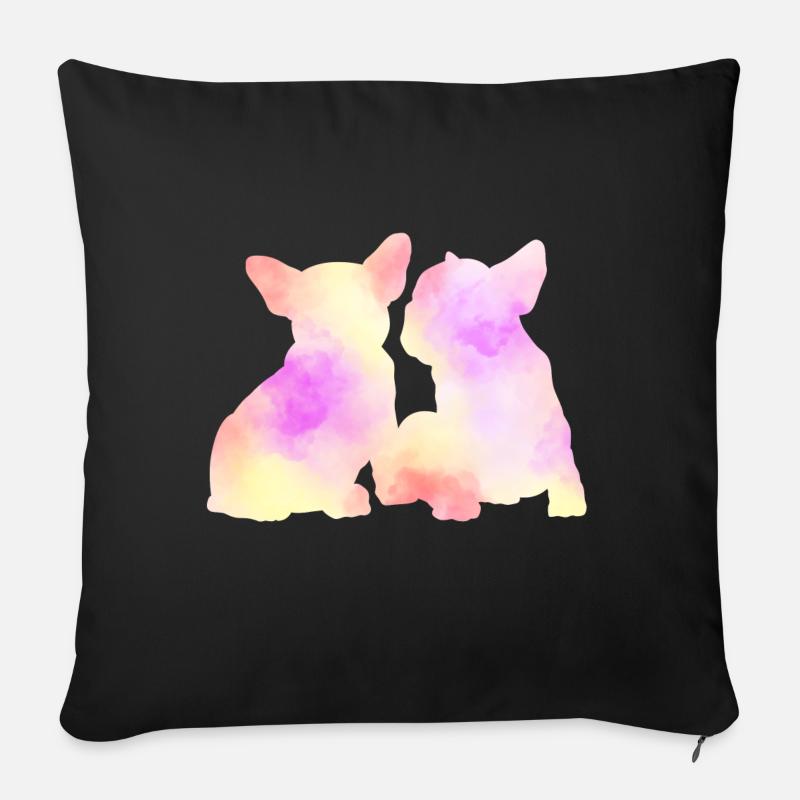 French Bulldog - Sofakissenbezug 45 x 45 cm - Schwarz