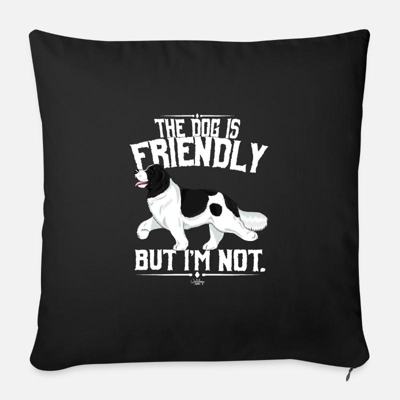 lansufriendly2 - Sofakissenbezug 45 x 45 cm - Schwarz