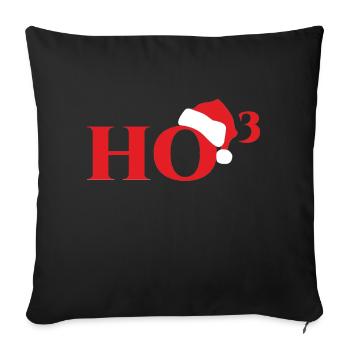 Noël Ho³ - Housse de coussin décorative 45 x 45 cm - noir - Devant