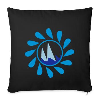 Sailing sailboat sailing ship boat sailing ship - Sofa pillowcase 17,3'' x 17,3'' (45 x 45 cm) - black - Front